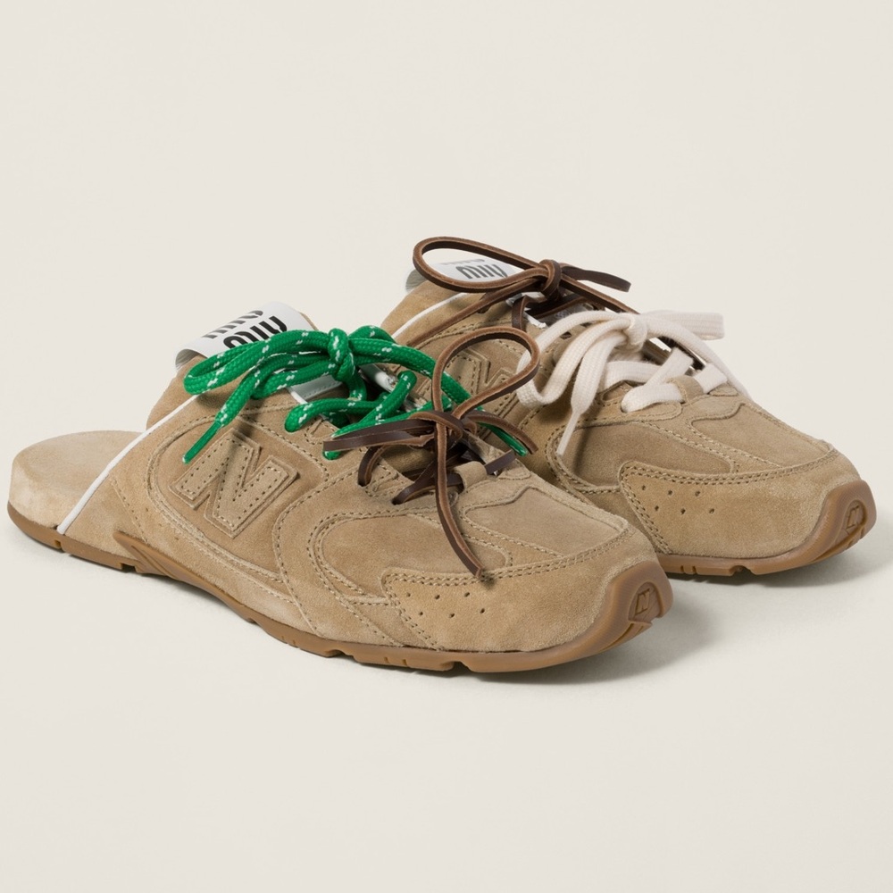 New Balance X Miu Miu 530 SL faded suede mules - Picture 15 of 16